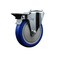 Service Caster 5'' Blue Poly Wheel Swivel Bolt Hole Caster with Posi Lock Brake SCC-BH20S514-PPUB-BLUE-PLB - alternate 1